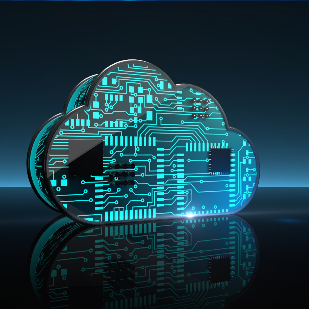 Cloud infrastructure and digital diagram representing reliable digital foundations